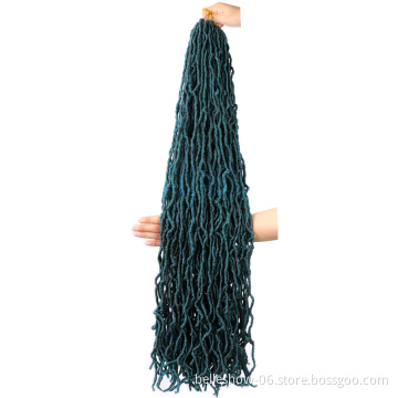 Xin Si wholesale gypsy locs wavy soft red crochet faux crochet with wrapping hair
